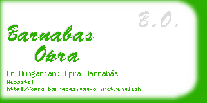 barnabas opra business card